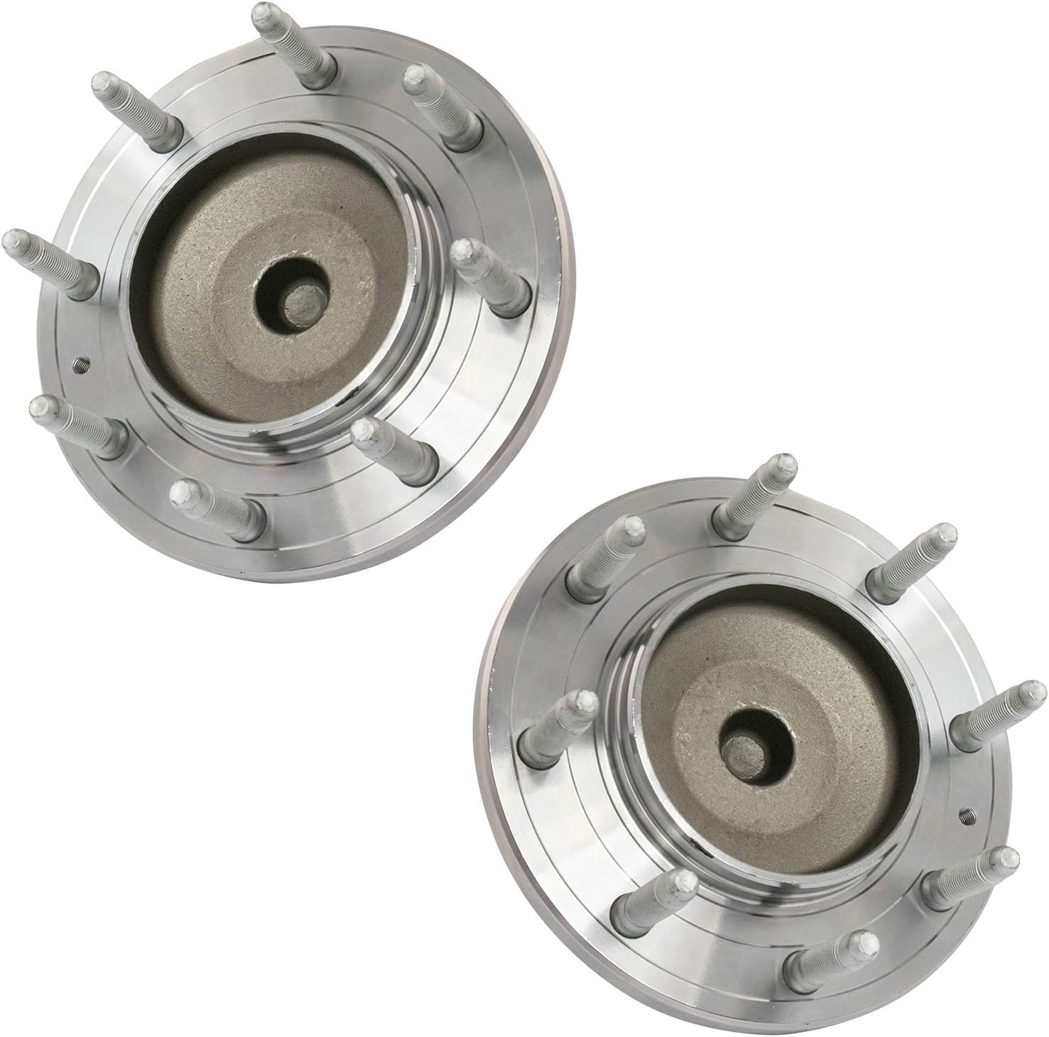 TRQ 2 Piece Front Wheel Bearing & Hub Assembly Set with ABS Sensor Compatible with 2011-2019 Chevrolet Silverado 2500 HD Silverado 3500 HD GMC Sierra 2500 HD Sierra 3500 HD