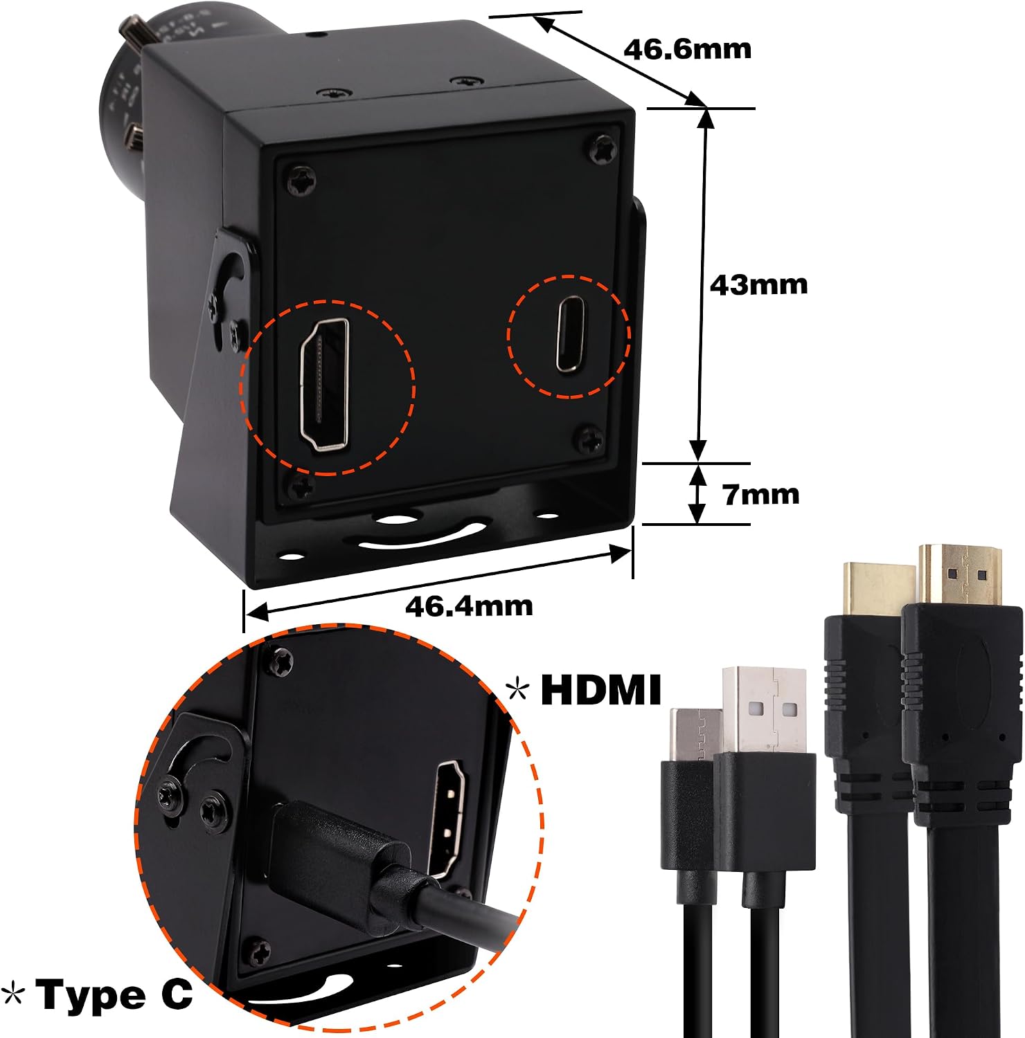 HDMI USB Camera 4K Webcam Simultaneous Output Video Conference Camera 4X Optical Zoom Lens Close up USB Computer Web Camers Plug and Play for Live Streaming Education Medical Teaching