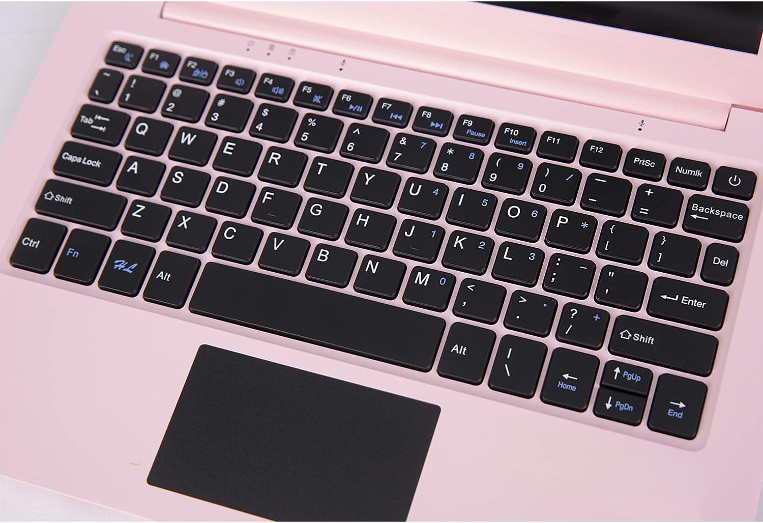 Windows 10 Computer Laptop Mini 10 Inch 32GB Ultra Thin and Light Netbook Quad Core CPU PC HDMI WiFi USB YouTube (Light Pink)