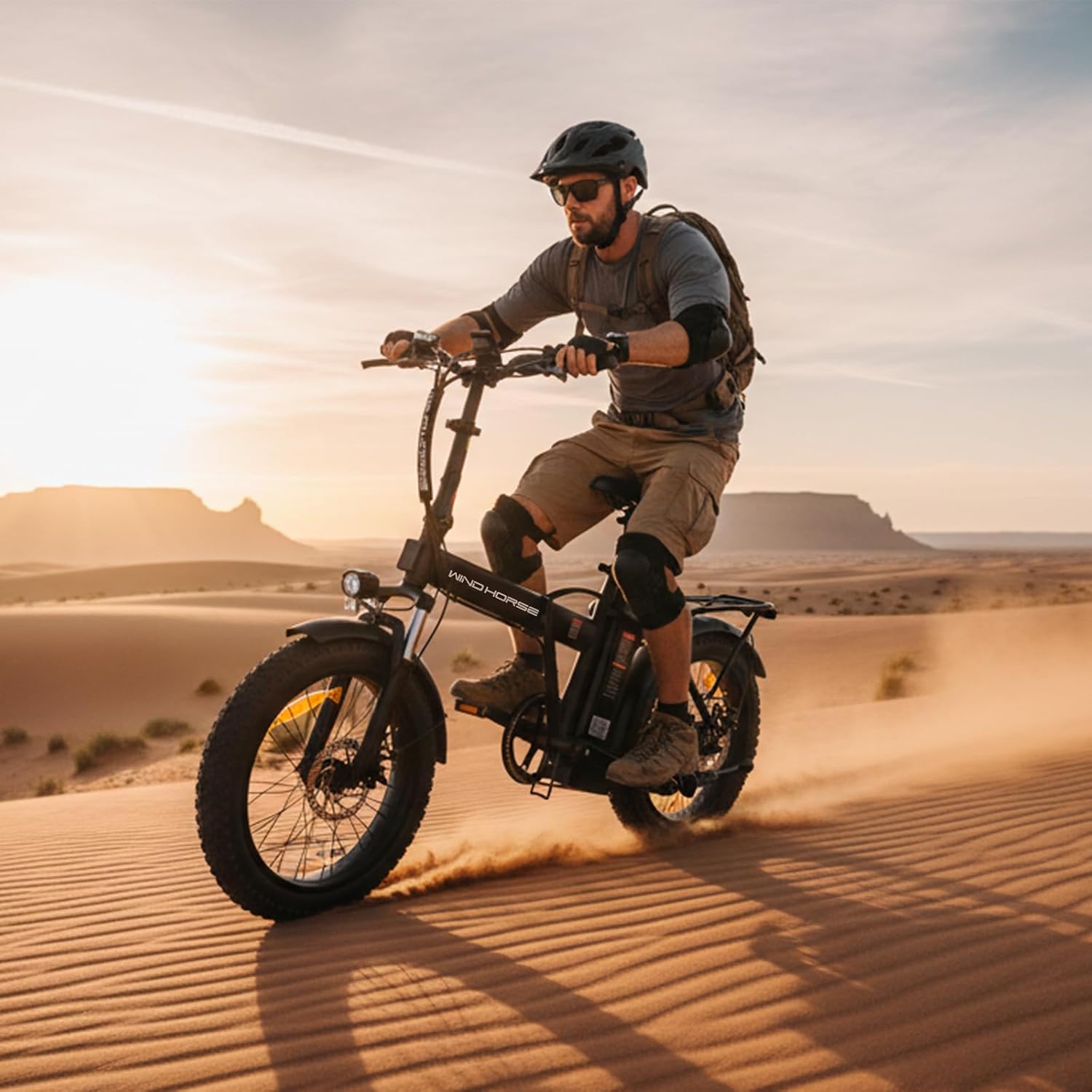 Foldable Electric Bike, Peak 983W Motor Ebike, 40-70 Miles & 20 MPH, 48V Removable Battery, 20' Fat Tire All-Terrain Electric Bicycle for Adults with 7-Speed, Suspension, Rear Rack, UL2849 Certified