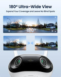 REOLINK 4K 8MP 180° Panoramic Security Camera with Dual-Lens, 2.4/5GHz Dual-Band Wi-Fi 6, Motion Track, Up to 512GB microSD Card Storage, Plug-in Power, Color Night Vision, Elite WiFi