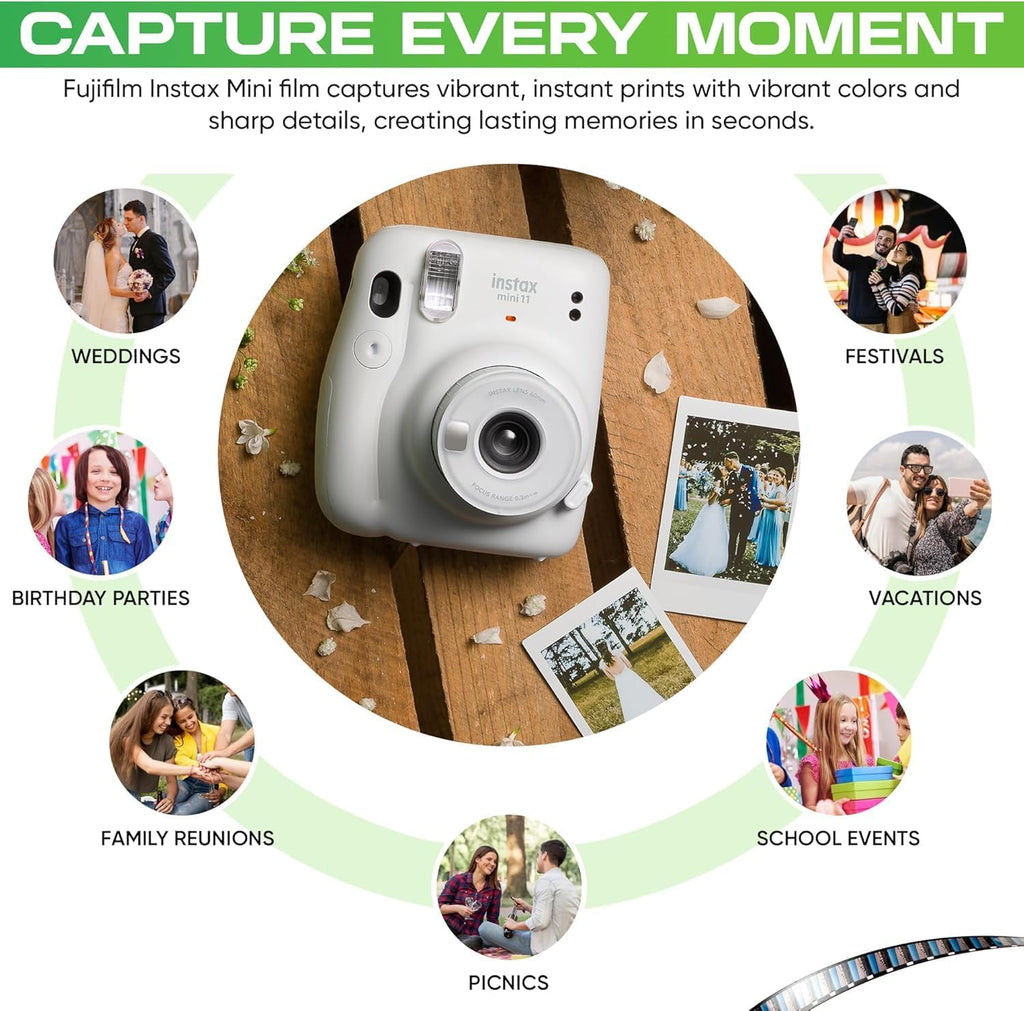 Fujifilm Instax mini Instant Daylight Film (Twin Packs + 32 GB USB Flash Drive) with Sunshine Photo Microfiber Cleaning Cloth... (6 Twin Packs + 32 GB USB Drive)