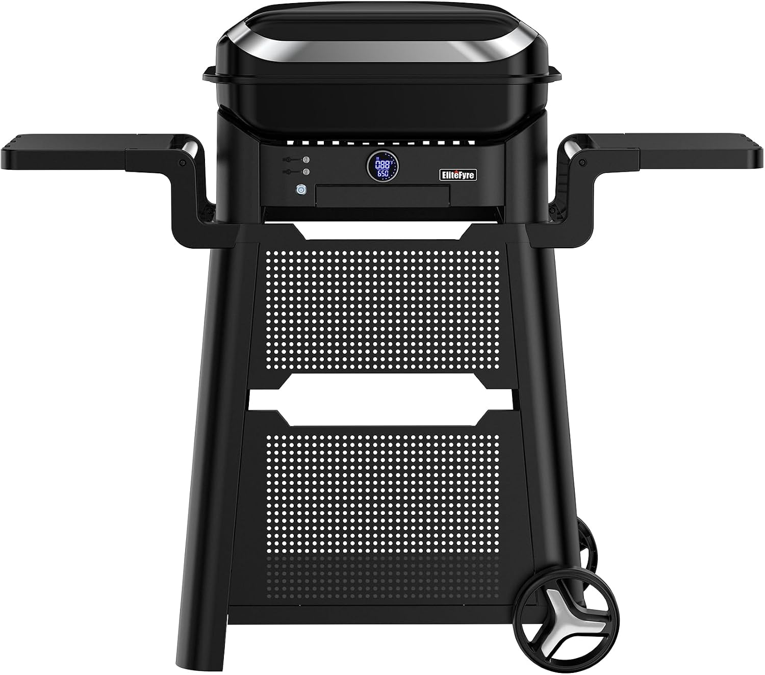 Volteq Smart Electric Grill with Cart - 1500W, 650°F, No Smoke Indoor/Outdoor BBQ, Digital Control & Meat Probe, Perfect for Apartment Balcony, Patio, Deck