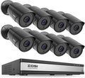 ZOSI 16CH 3K Lite Security Camera System with Audio, AI Human/Vehicle Detection, Night Vision, 8 x 1080P Metal Weatherproof Wired Cameras, 16 Channel Surveillance DVR for 24/7 Recording (NO HDD)