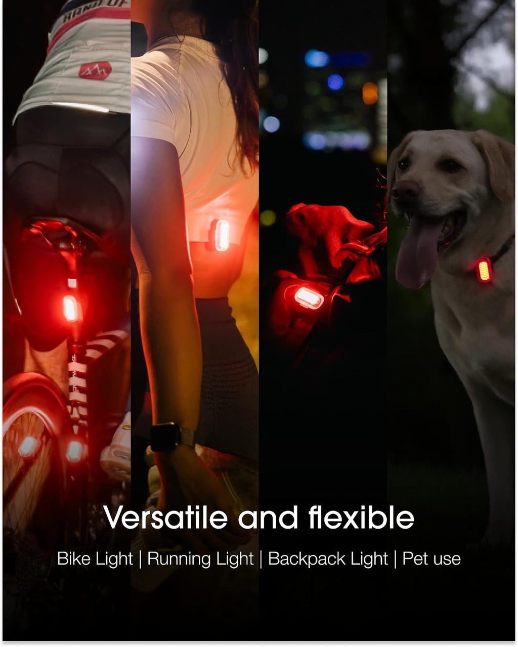 Lumos Firefly Mini Smart Bike Light System,Sync Turn Signal & Brake Lights, Rechargeable LED Front & Rear Lights with Custom Brightness, Flash Patterns, Bicycle Accessories for Night Riding