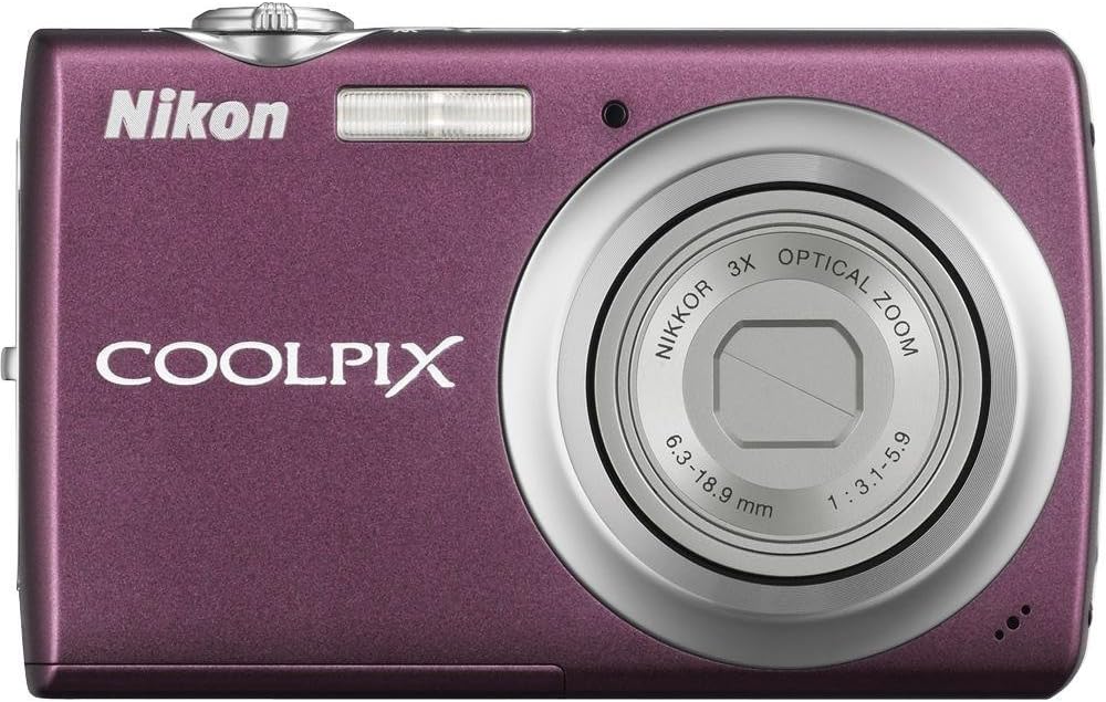 Nikon Coolpix S220 10MP Digital Camera with 3x Optical Zoom and 2.5 inch LCD (Plum)