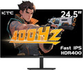 KTC 24.5 Inch 400Hz Gaming Monitor, FHD 1080P 240Hz Computer Monitor, Fast IPS, FreeSync/G-Sync Compatible, HDR400, DisplayPort x2 HDMI x2, VESA, Tilt Adjustable,H25X7