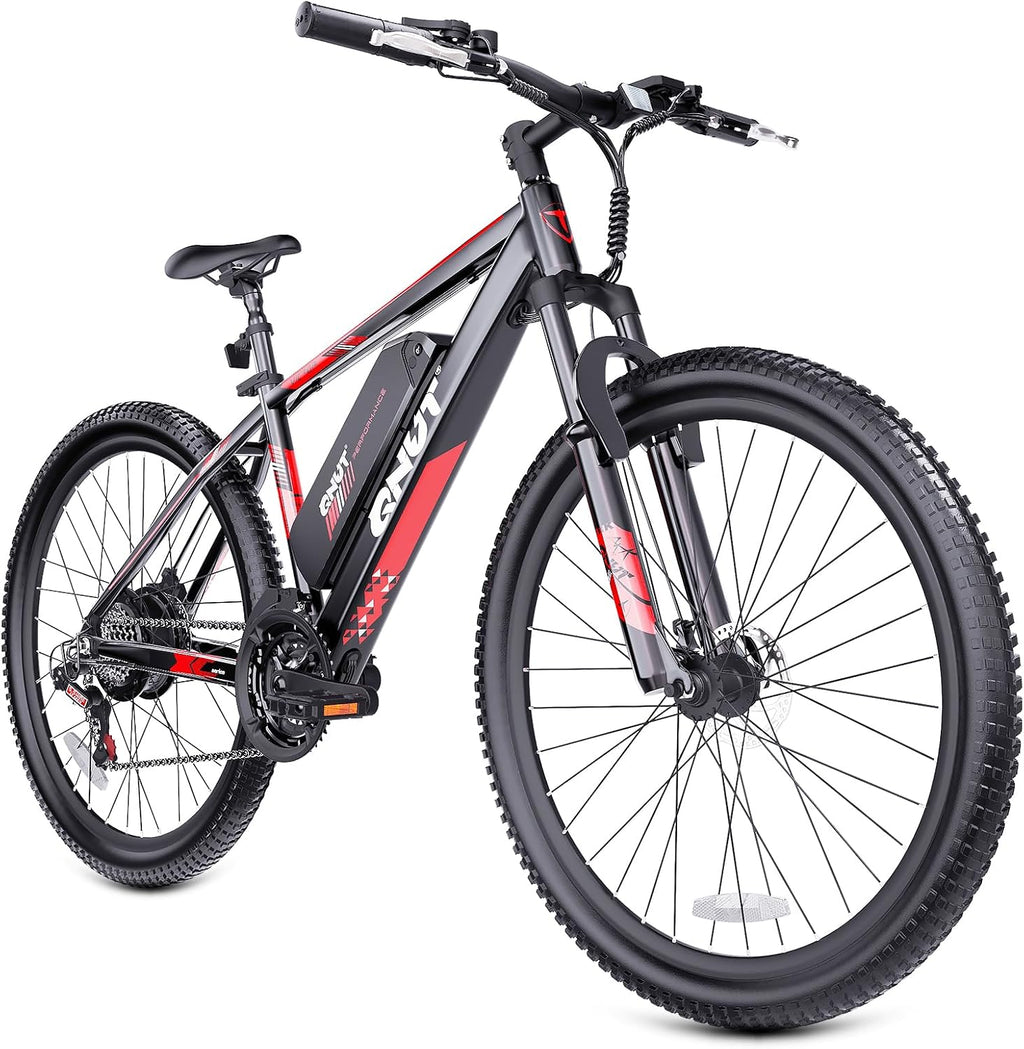 Totem Electric Bike for Adults, 750W Peak 26' Ebike for Men Women Teens with 375WH Babttery 21 Speed 20Mph, Up to 40Miles Front Suspension, Commuting E-Bike Mountain Bicycle
