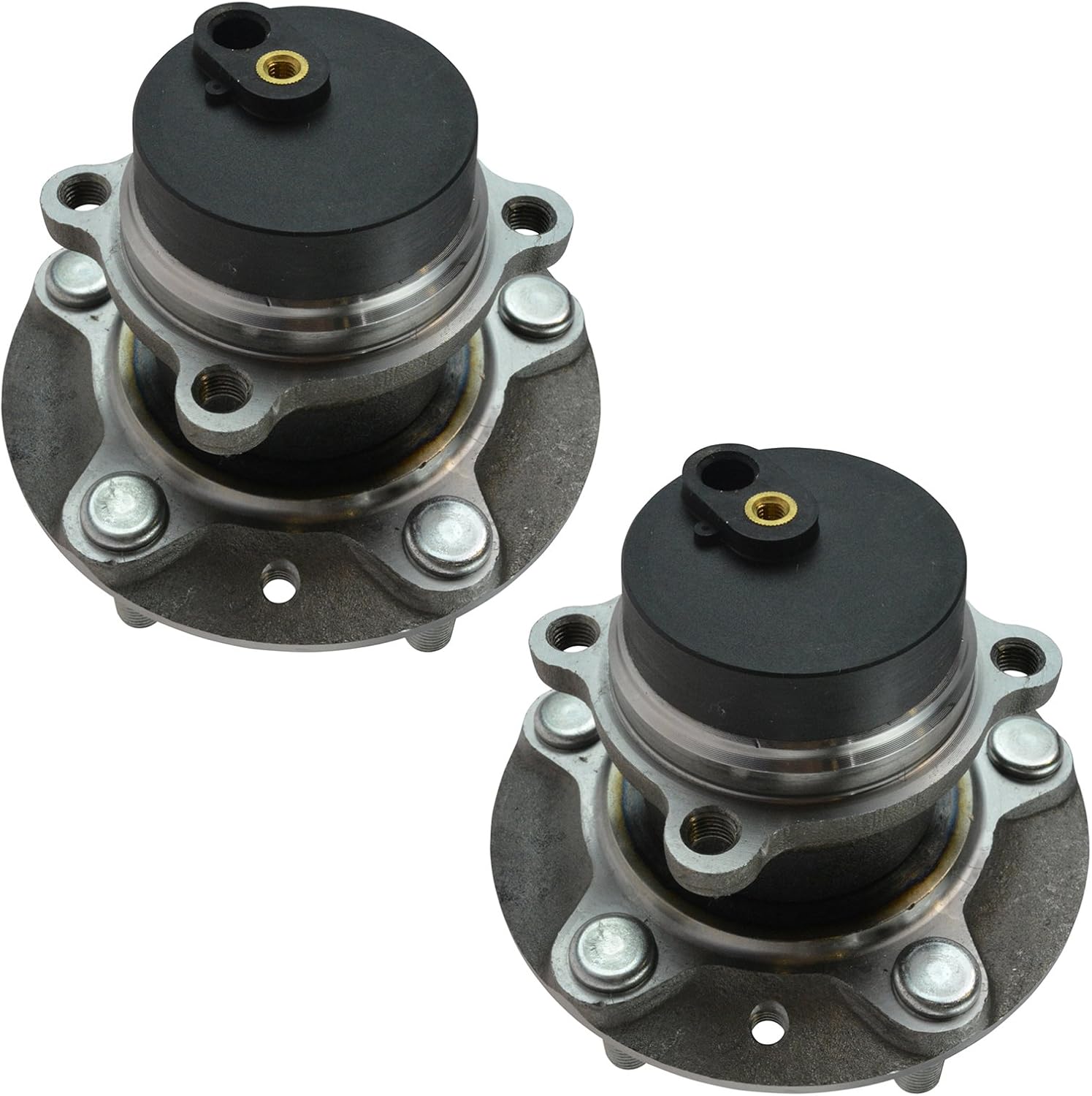 TRQ 2 Piece Front Passenger Side Driver & Passenger Side Wheel Bearing & Hub Assembly Set Compatible with 2009-2011 Mazda RX-8