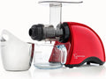 Cold Press SANA 707 Classic Horizontal Single Auger Slow/Low Speed Juicer | Easy Clean, Powerful Motor, Auto Feed, Compact, Celery Attachment, Frozen Desserts, Pasta Extrusion, 15 Year Warranty, Red