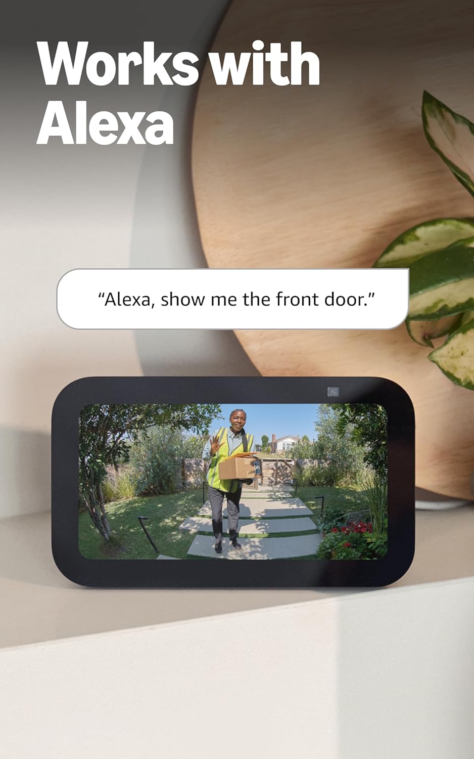 Ring Battery Doorbell, Solar, Head-to-Toe Video, Live View with Two-Way Talk, and Motion Detection & Alerts (2024 release), Satin Nickel