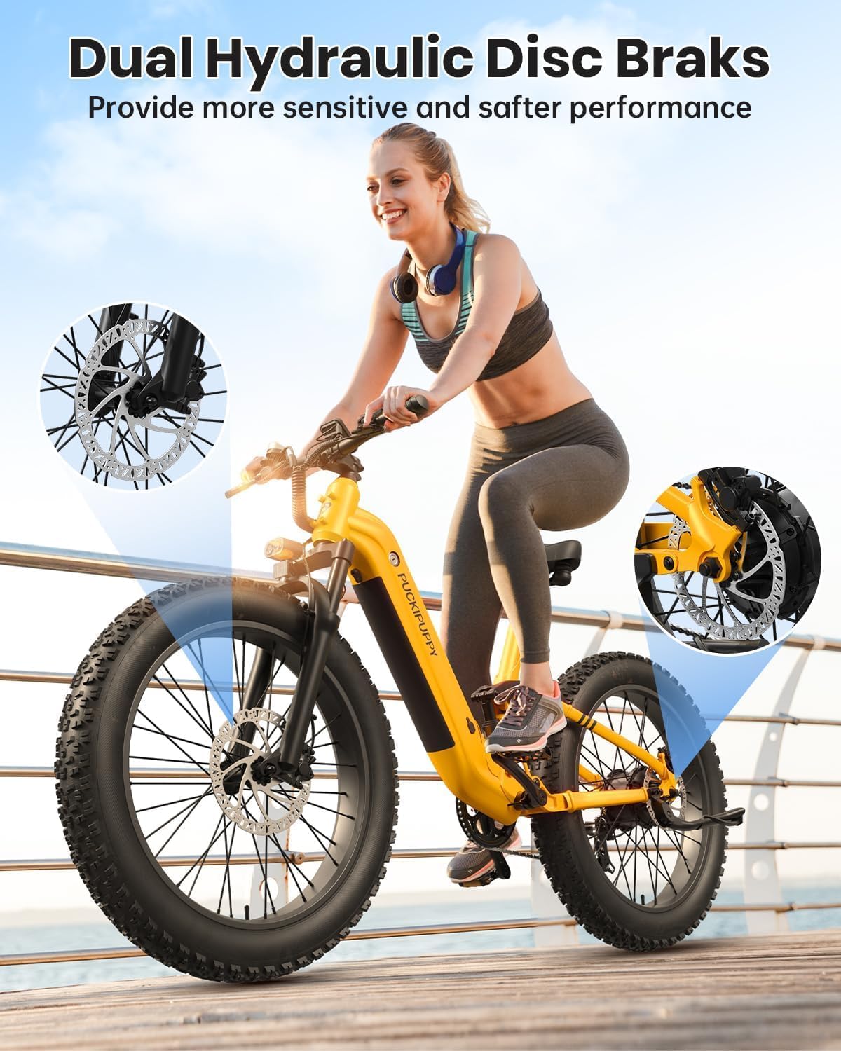Ebike+A Luxury Accessory Pack, Electric Bike for Adults 960W, 48V 20AH Battery Adult Electric Bicycles, 26' Fat Tire Full Suspension Step-Thru Ebike, 28MPH Mountain Ebike, 7 Speed, 80Miles Range