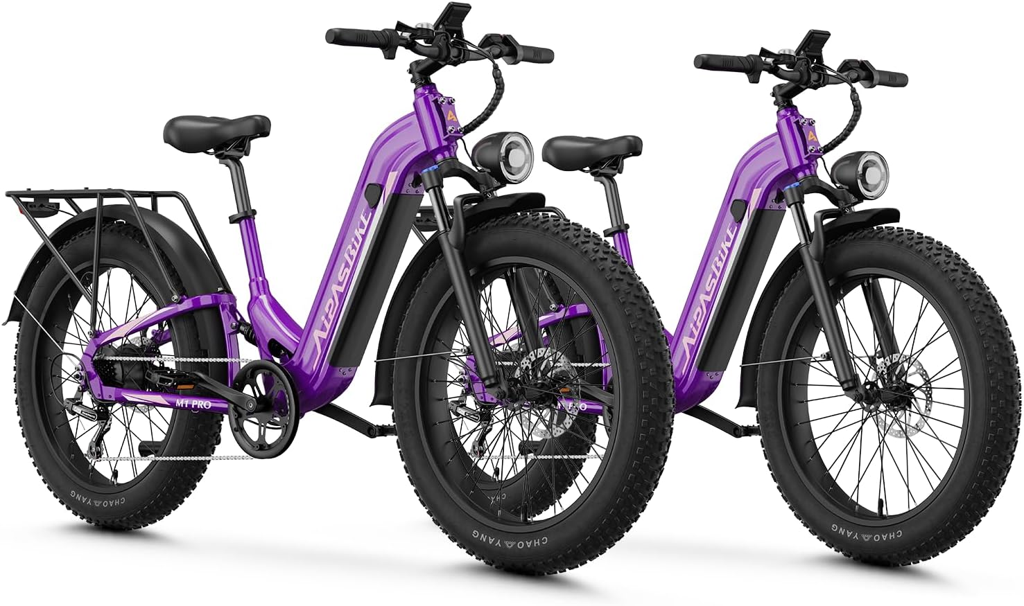 Aipas M1 Pro Electric Bike, 1800W Peak Motor Electric Bike for Adults, 26'' x 4.0'' Fat Tire Ebike, 48V 17.5Ah Electric Mountain Bike, 36MPH, 85 Miles Electric Bicycle, 7 Speed, 110NM with Rear Basket