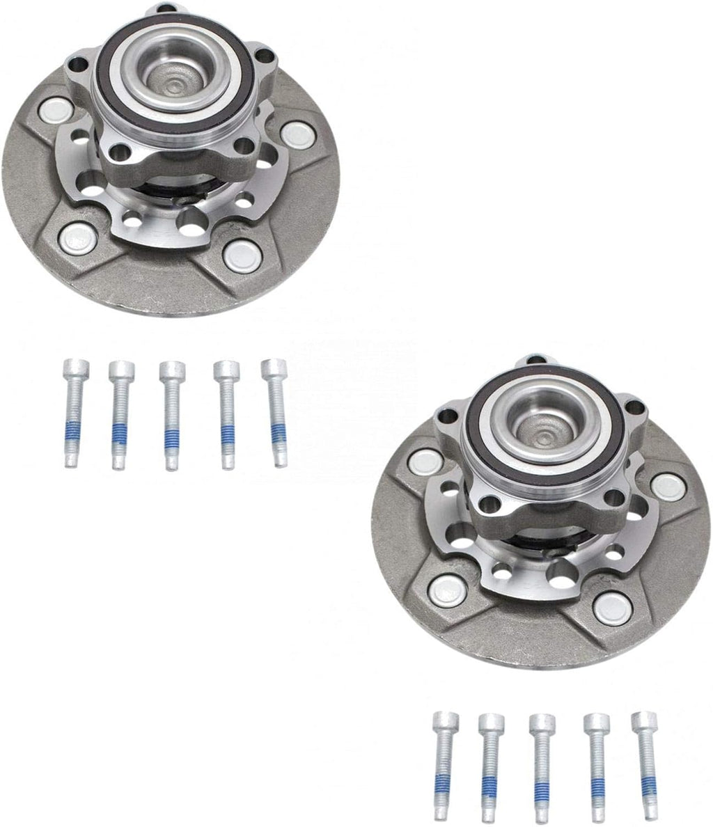 TRQ 2 Piece Front Wheel Bearing & Hub Assembly Set with ABS Sensor Compatible with 2015-2019 Ford Transit-150 Transit-250 Transit-350 Transit-350 HD