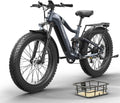 PUCKIPUPPY Electric Bike for Adults 960W, 48V 20AH Battery Adult Ebike, Full Suspension 26' Fat Tire E Bike, 28MPH 80Miles Range Mountain Electric Bicycle, 7 Speed, Hydraulic Disc Brakes