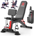Adjustable Weight Bench,Utility Workout Bench Foldable Incline Decline Benches for Home Gym Full Body Workout,Load 600LBS