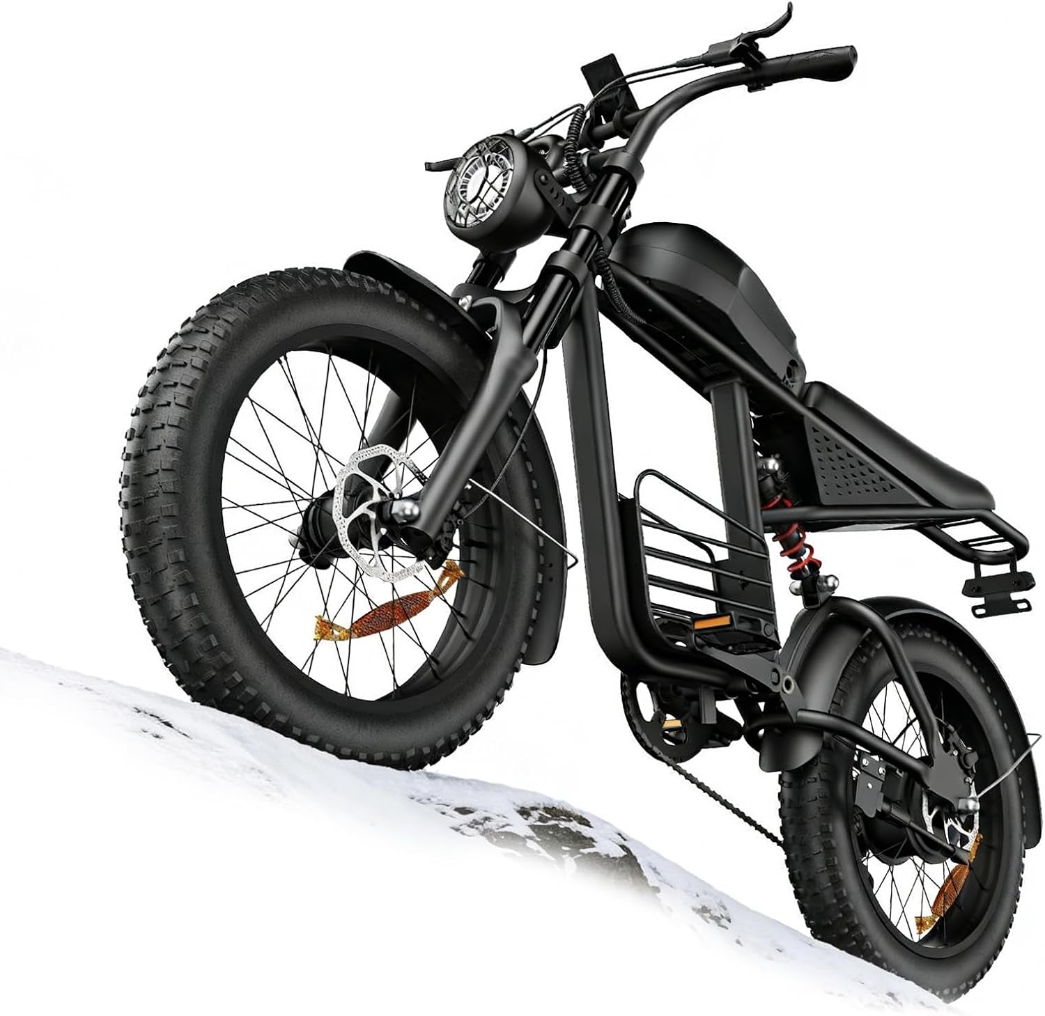 Electric Bike for Adults, 1000W/1500W Dirt Bike, 30MPH/34MPH, 48V 15Ah/48V 18.9Ah E-Bike, 30-47 Miles Electric Motorcycle, 20' Fat Tire Off-Road Bike, All Terrain for Mountains, Snow, Sand, Road