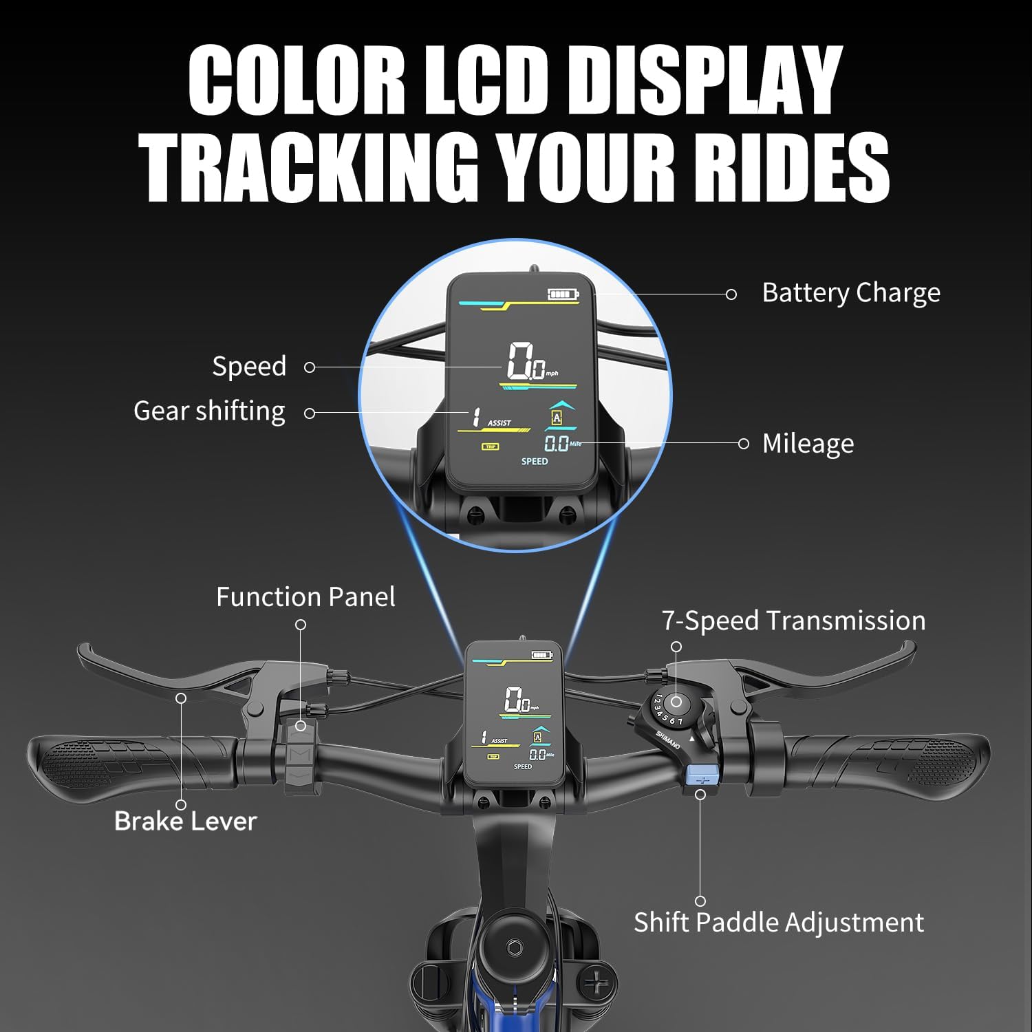 Electric Bike for Adults, 26'' 1500W Peak Ebike, Up to 65 Miles 28MPH Electric Mountain Bike with 48V 10Ah Removable Battery, Adjustable Seat,Cruise Control, Full Suspension,7-Speed UL Certified