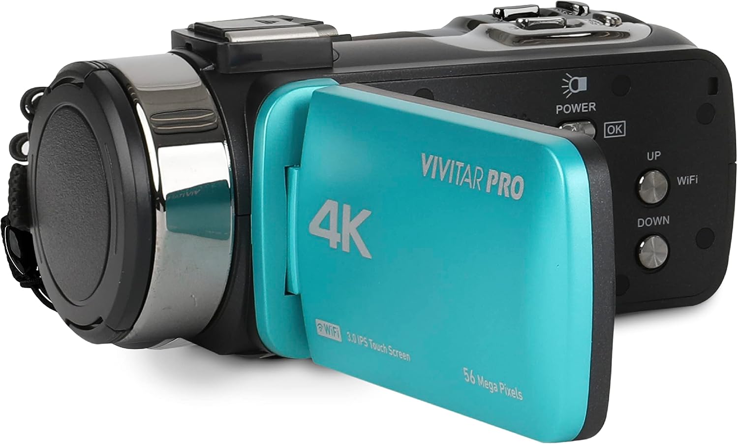 Vivitar 4K Video Camera, Wi-Fi Ultra HD Camcorder with 18x Digital Zoom, 3' IPS Touchscreen Video Recorder with Night Vision, Vlogging Camera with 3.5mm Microphone Jack, Rechargeable, SD Card Slot