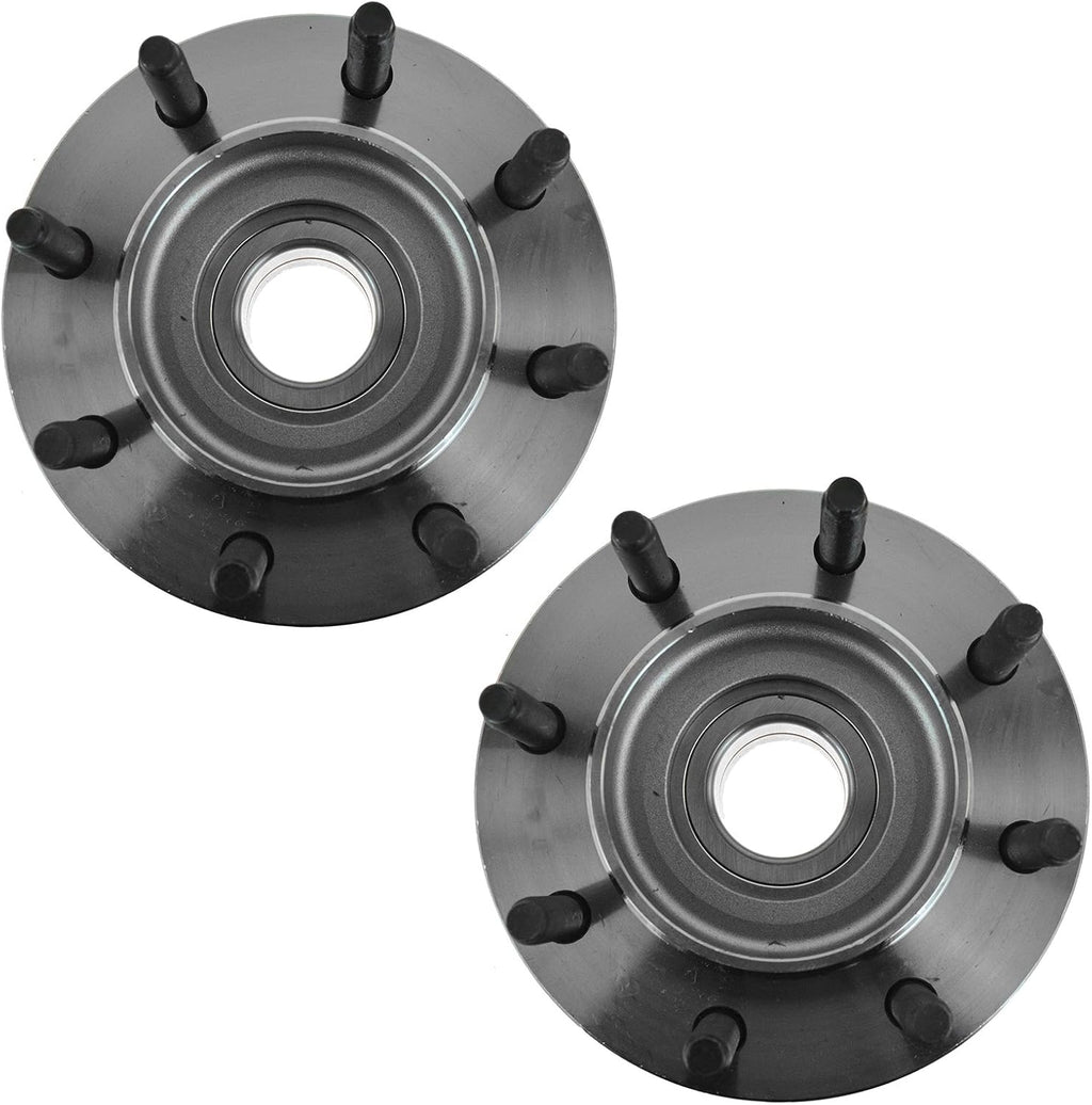 TRQ Front Left and Right Wheel Bearing and Hub Assembly Set 2 Piece Compatible with 2000-2002 Dodge Ram 2500 Rear Wheel Drive 2000-2002 Ram 3500 Rear Wheel Drive with Independent Front Suspension