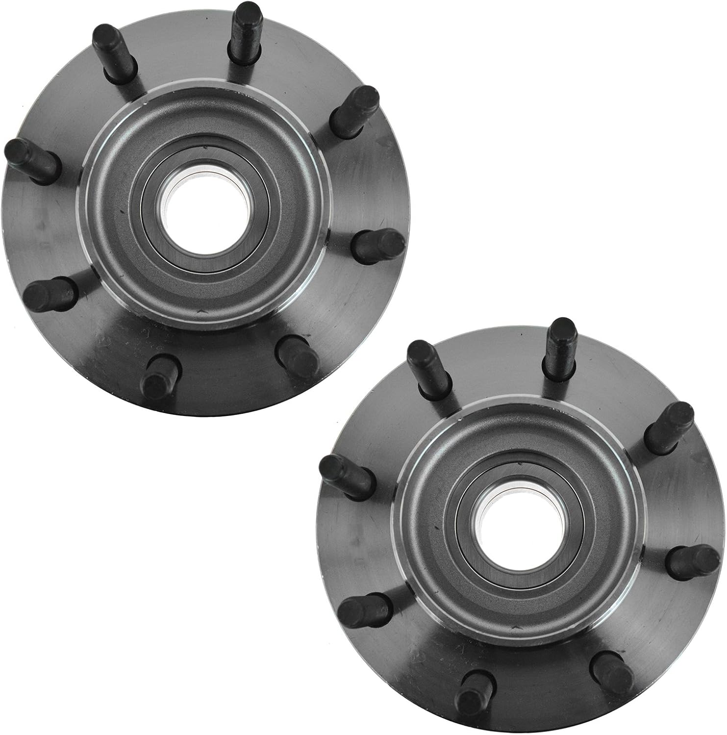 TRQ Front Left and Right Wheel Bearing and Hub Assembly Set 2 Piece Compatible with 2000-2002 Dodge Ram 2500 Rear Wheel Drive 2000-2002 Ram 3500 Rear Wheel Drive with Independent Front Suspension