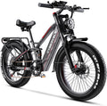 26' Electric Bike for Adult,750w Peak,up 150 Miles 52V 40Ah Battery Ebike,26' x 4.0 Fat Tire Adult Electric Bicycles for All Terrain,Electric Mountain E-Bike,UL Certified Commuter Ebikes, 7-Speed