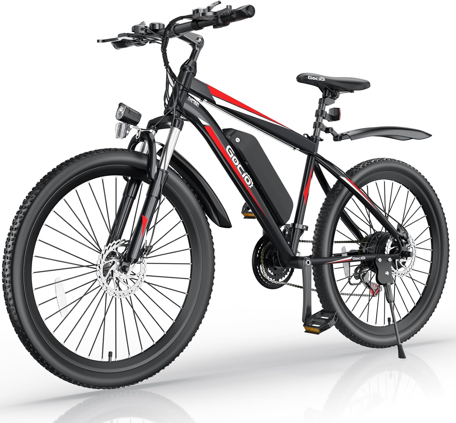 GOCIO 500W Electric Bike 26' Mountain Bicycle Adults Cruise Control Pedal Assist 48V 375Wh Battery 21-Speed E-Bike UL2849