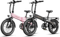 Jasion EB6 Foldable Electric Bike for Adults,【1200W Peak Motor, 25 MPH, 50 Miles Range】 20' Fat Tire Ebike with 48V Built-in Battery, Lightweight Aluminum Frame E Bike for Commuting, Off-Road, Travel