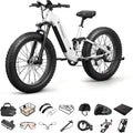 PUCKIPUPPY Electric Bike for Adults 960W+A Luxury Accessory Pack, 48V 20AH Battery Adult Electric Bicycles, 26' Fat Tire Full Suspension Step-Thru Ebike, 28MPH Mountain Ebike, 7 Speed, 80Miles Range
