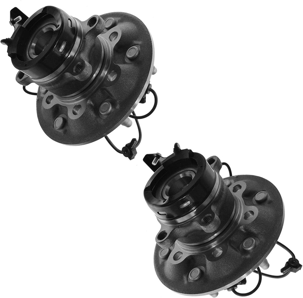 TRQ 2 Piece Front Wheel Bearing & Hub Assembly Set 4WD Compatible with 2004-2008 Chevrolet Colorado GMC Canyon 2006 Isuzu i-350 2007-2008 i-370