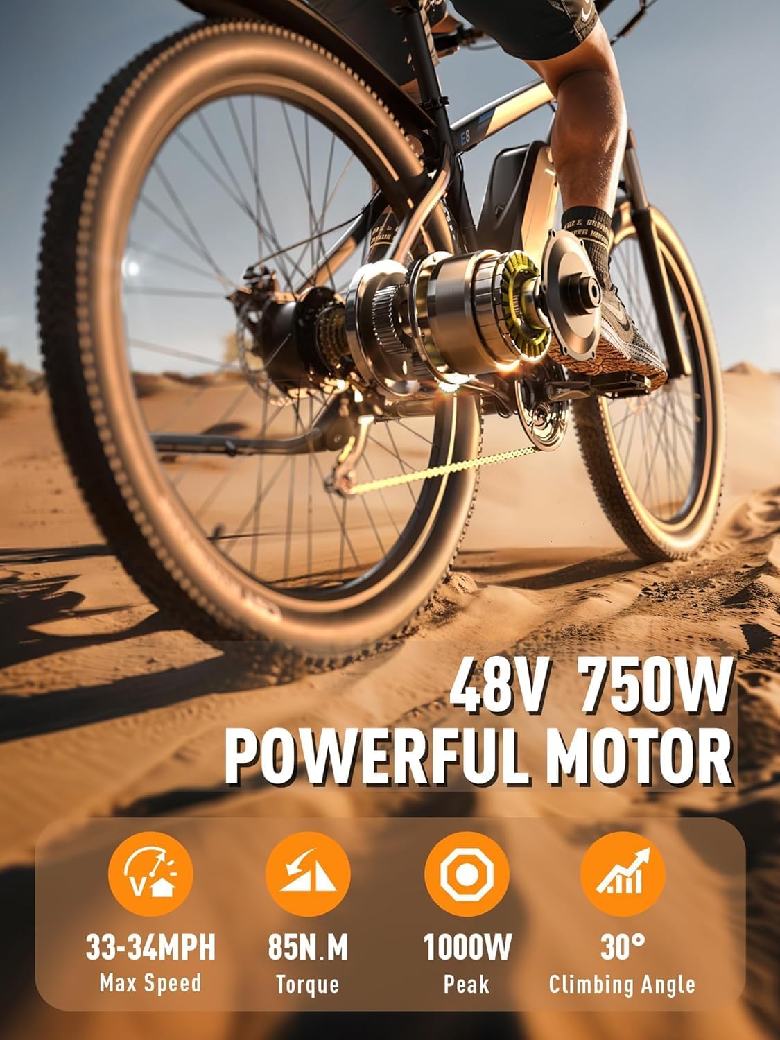 E·Bycco 29' Electric Bike for Adults, 48V 17.5AH, 1000W Peak Electric Mountain Bikes, 21-Speed Pedal Assist Ebikes, 34MPH 80 Miles Long Range Waterproof Commuter Electric Bicycle for Large Men