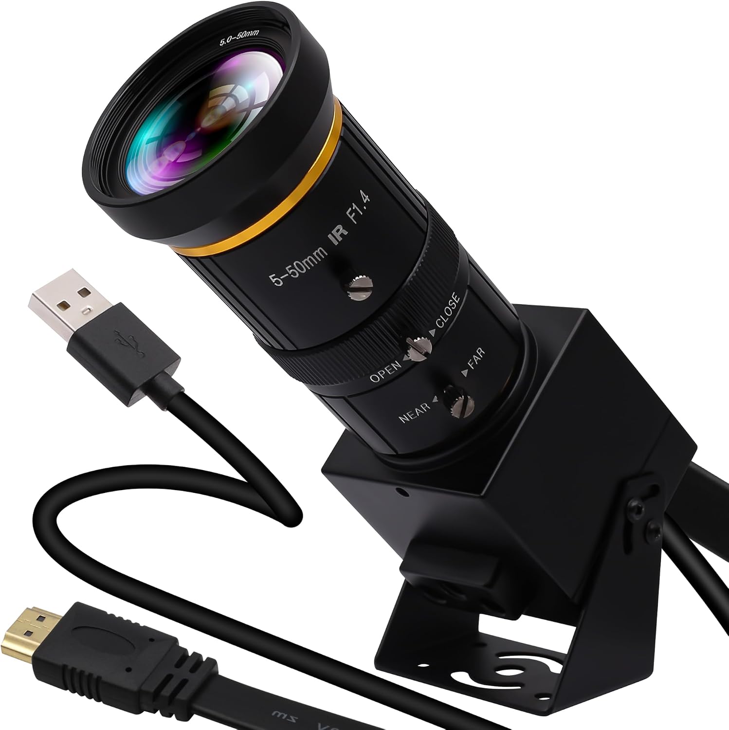 HDMI USB Webcam 4K Camera Simultaneous Output Video Conference 10X Optical Zoom Lens Close up Computer Web Cam for Webcast Industrial Inspection Education Training Camera