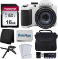 Kodak PIXPRO AZ405 Digital Camera (White), 16GB Memory Card, Camera Case, Accessories - Ultimate Bundle