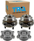 TRQ 2 Piece Wheel Bearing & Hub Assembly Set Compatible with 2003-2007 Infiniti G35 2003-2009 Nissan 350Z