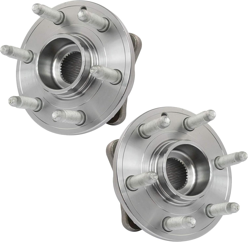 TRQ Front Driver and Passenger Side Wheel Bearing and Hub Assembly Set 2 Piece Compatible with 2015-2022 Chevrolet Colorado 4 Wheel Drive 2015-2022 GMC Canyon 4 Wheel Drive
