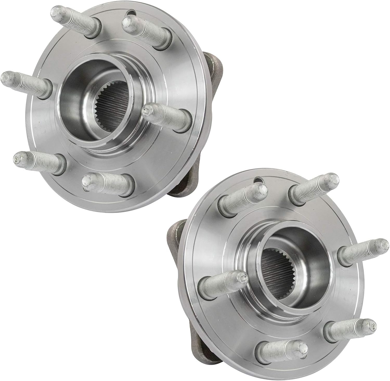 TRQ Front Driver and Passenger Side Wheel Bearing and Hub Assembly Set 2 Piece Compatible with 2015-2022 Chevrolet Colorado 4 Wheel Drive 2015-2022 GMC Canyon 4 Wheel Drive