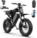 HiKeep Electric Bike for Adults - 16/20 Inch Fat Tire Ebike, 750W/Peak 1500W Motor Ebike, 48V15.6AH Detachable Battery, 4 Riding Modes Electric Dirt Bike