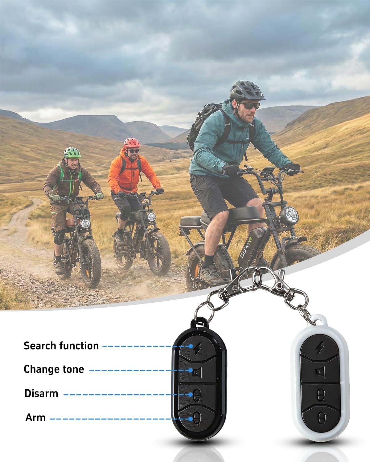 OUXI V8 Series Electric Bike for Adults, Peak 500W/1000W,20/31 MPH, 10.4/15/30 AH Removable Battery, 16''/20' Fat Tire Electric Bike,7-Speed Gear Electric Bicycles,Ebike Moped for Commuting & Off-Road