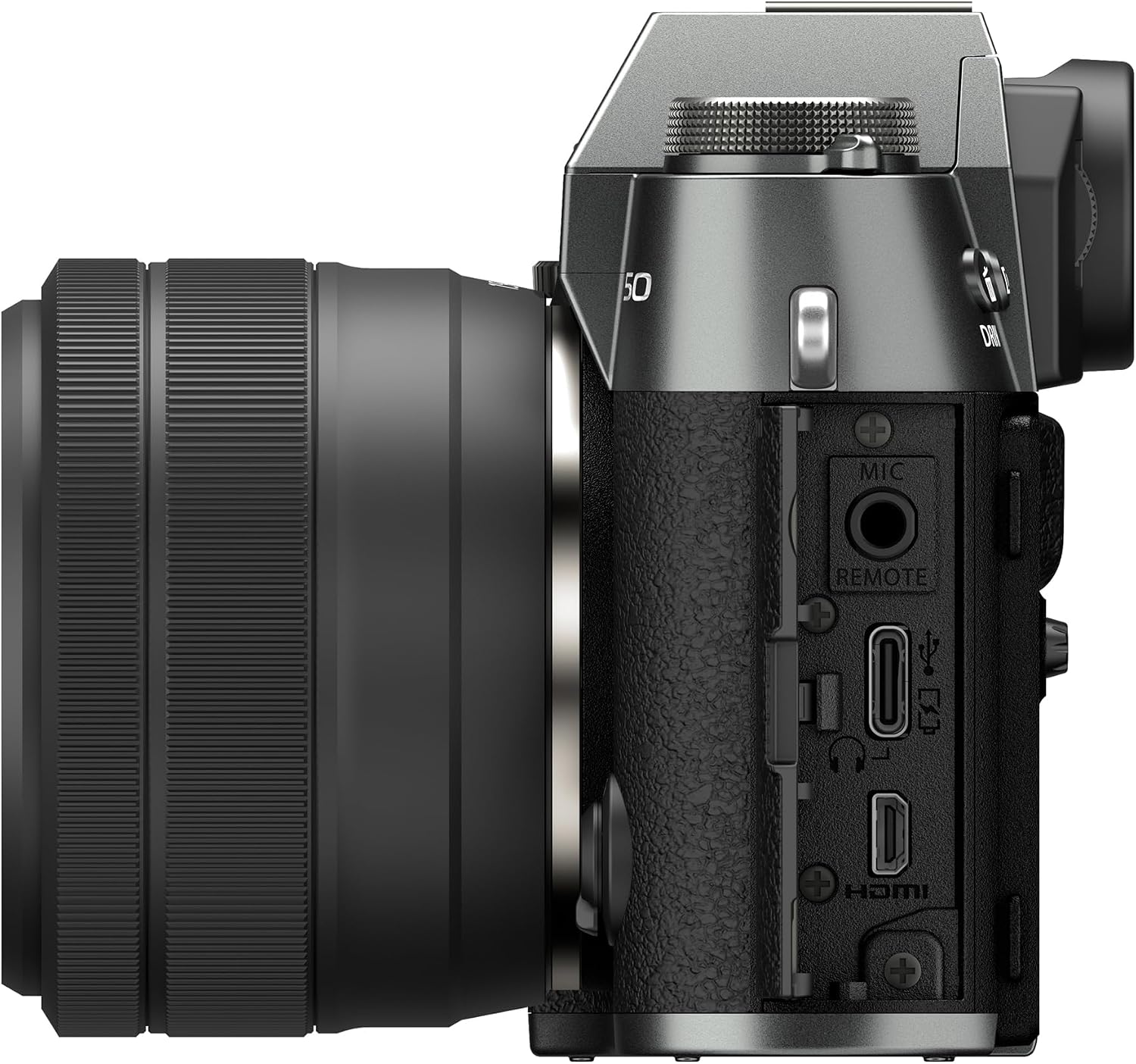 Fujifilm X-T50 Mirrorless Digital Camera XC15-45mmF3.5-5.6 OIS PZ Lens Kit - Charcoal Silver