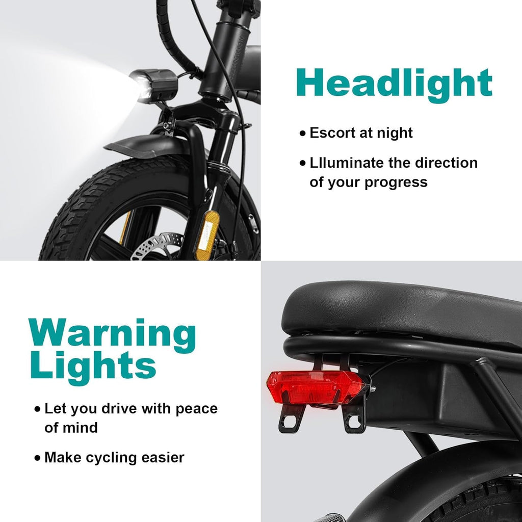 LELEKUAI Electric Bike for Adults, 1200W Peak Motor Commuter Ebike, 20-28MPH Speed, 32 Miles Range, Removable Waterproof Battery, Dual Disc Brakes Electric Bicycle, UL 2849 Certified