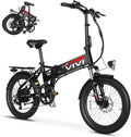 Vivi Folding Electric Bike for Adults, 20' x 2.4 Fat Tire Ebike, Peak 750W Foldable Electric Bicycle, 20MPH Commuter E-Bike with 48V Removable Battery, 7 Speed, SGS Certified to UL2849
