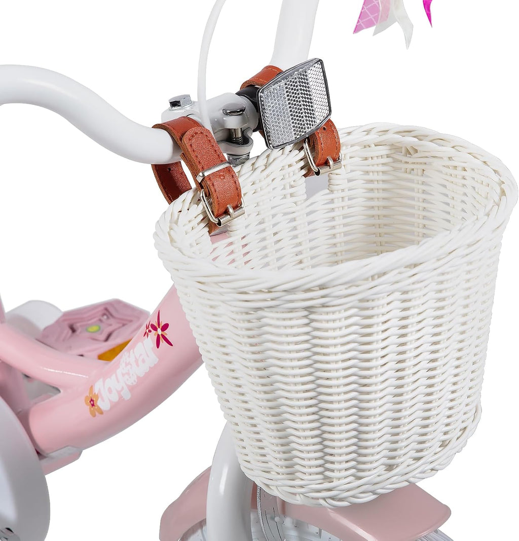 JOYSTAR Unicorn Kids Bike for Girls Ages 2-9 Years Old, 12 14 16 18 Inch Kids Bike with Training Wheels, Doll Seat, Streamers and Basket, Toddler Girl Bicycle, Multiple Colors