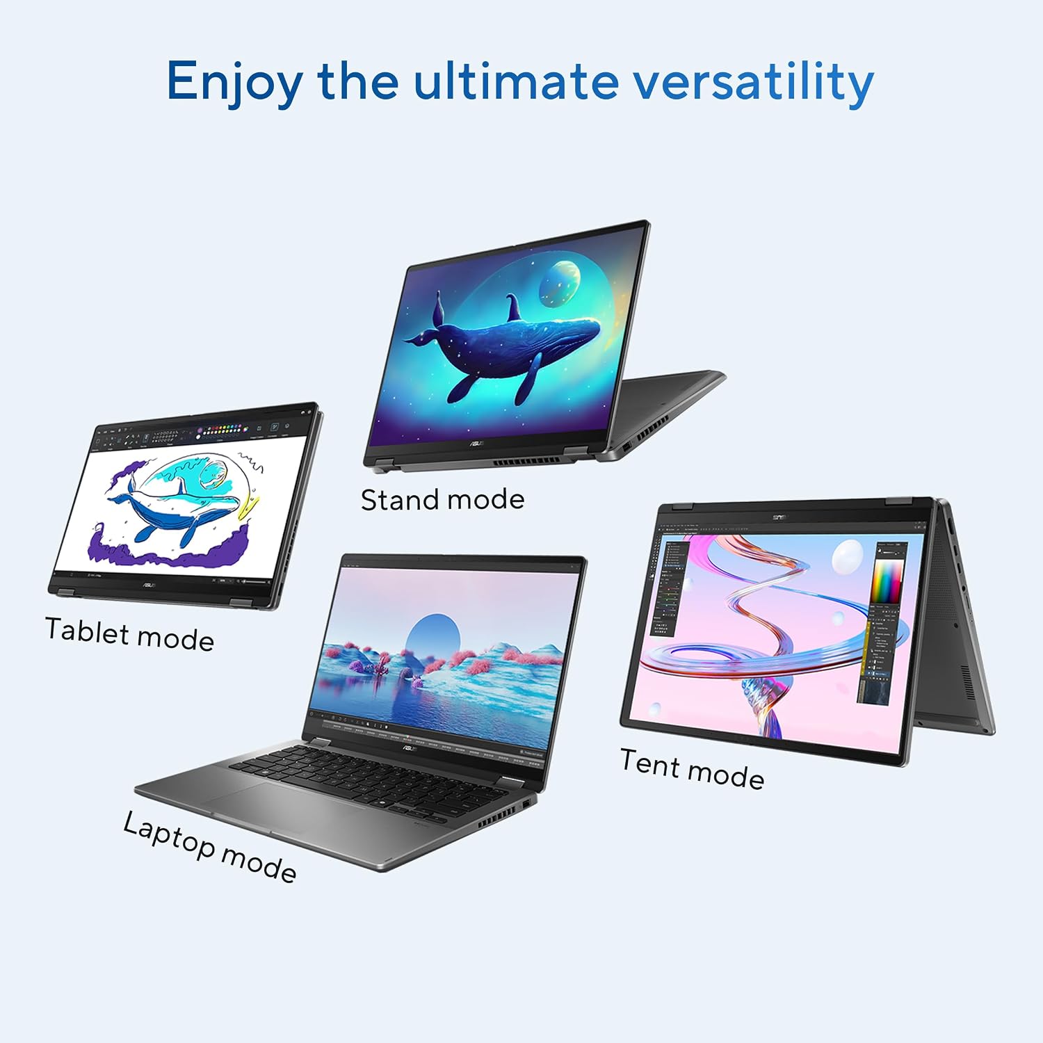 ASUS Vivobook 16 Flip Laptop (2026), Copilot+ PC, 16' 16:10 WUXGA OLED Touch Display, Intel® Core™ Ultra 7 256V Processor, Intel® Arc™ Graphics, 16GB RAM, 512GB SSD, WiFi 7, Windows 11 Home