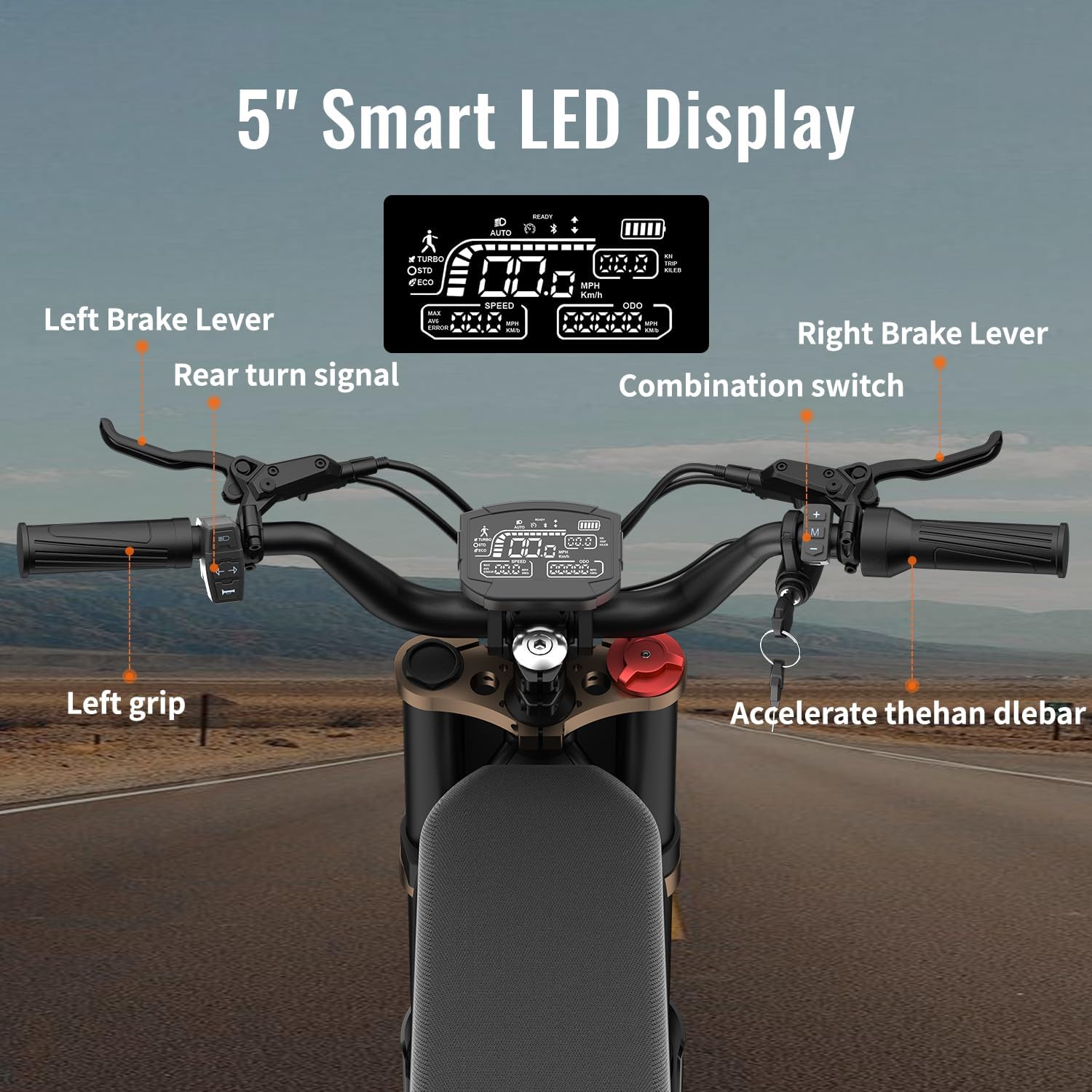 Bootime 3000W Electric Dirt Bike for Adults GT73Pro Electric Bike for Teens 50MPH Max Speed,Fast Charge(60V 36AH) Battery,85+Miles 25''*4.0 Fat Tire Ebike with Full Suspension Dual Hydraulic Brakes