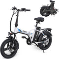 Vivi Gopina Electric Bike, 16' x 3.0 Fat Tire Electric Bike, Peak 500W Step Thru Electric Bicycle, 48V Removable Battery, Up to 40 Miles, LCD Display, 20mph, 7 Speed, SGS Certified to UL2849