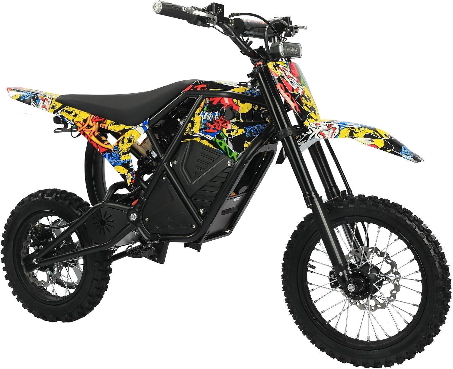 2500W Electric Dirt Bike for Teens & Adults - 37MPH Off-Road EBike, 48V 23AH Removable Battery E Bikes, 14'/12' Fat Tires Bicycle, Hydraulic Brakes Mountain Trail Motorcycle for Ages 13+