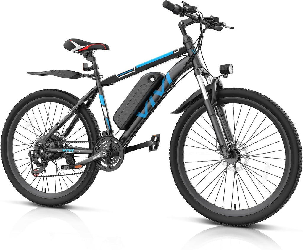 Vivi Electric Bike for Adults, Peak 750W Ebike 26' Electric Mountain Bike, 20MPH Adult Electric Bicycles Commuter Ebike with 48V Battery, Up to 50 Miles, 21 Speed, SGS Certified to UL2849