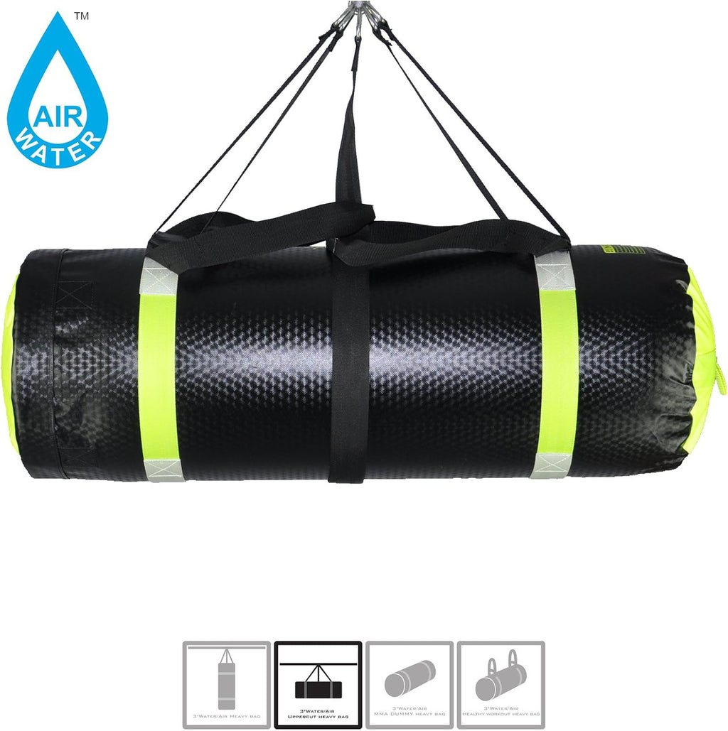 MaxxMMA 3 ft 4-in-1 Water/Air Heavy Bag | Training & Fitness, Uppercut Workout, MMA Grappling, Punching Bag