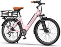 Cybervelo 750W Peak Electric Bike for Adults,up 80 Miles Removable Battery Ebike, 26' Electric E Bike with 7-Speed,Adult Electric Bicycles for Commute Beach Snow Womens/Man All Terrain