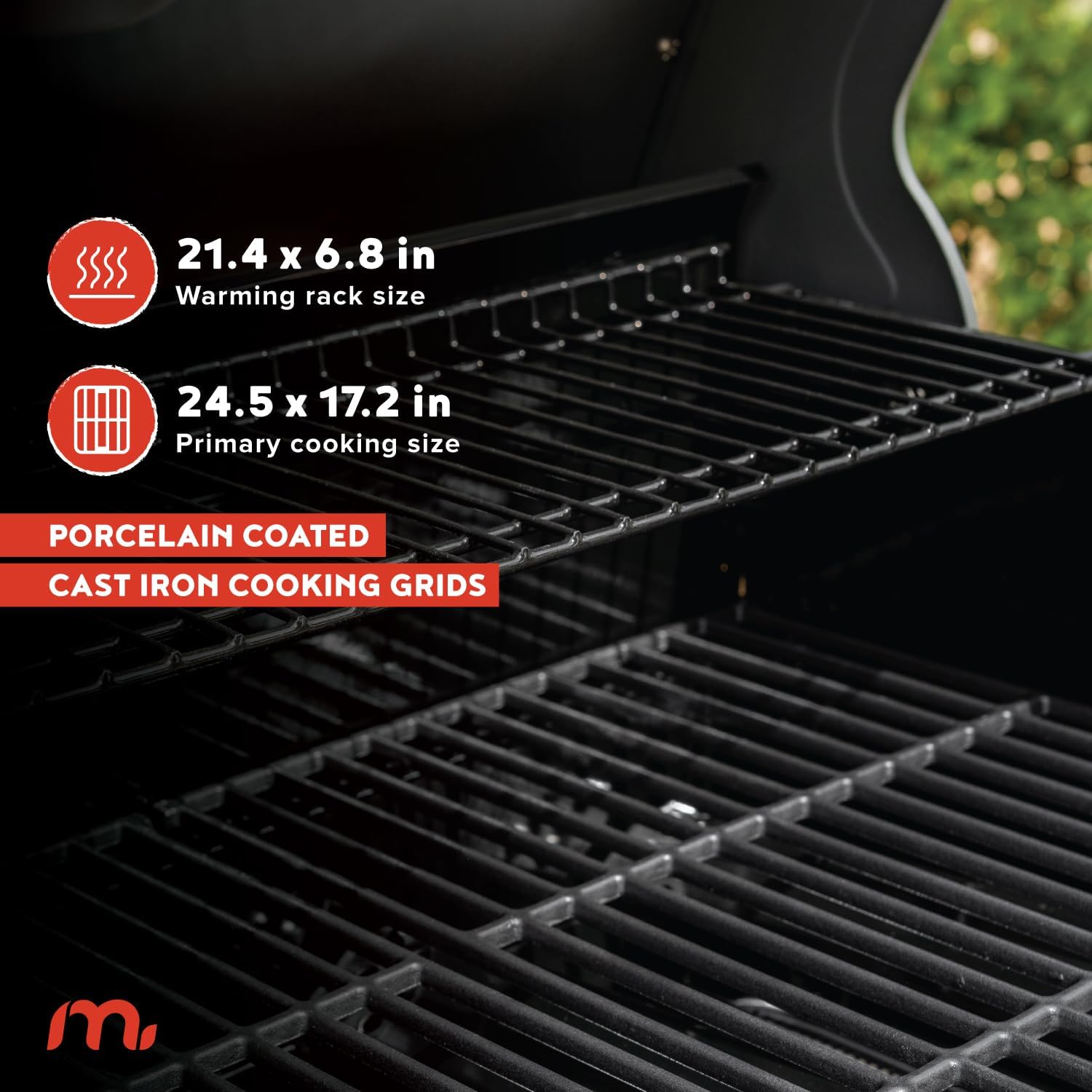 Megamaster 4-Burner Propane Gas Grill with Side Tables, 44,000BTUs, 566.92 SQ. In. Cooking Space, 2 Wheel Transport, Outdoor Kitchen Grill for BBQs, Backyards, Tailgating, and More - 720-1093B